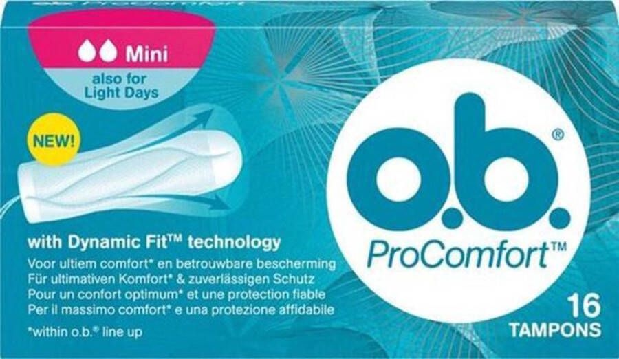 O.b. OB Tampons Procomfort Mini Set van 2 (32 stuks totaal)