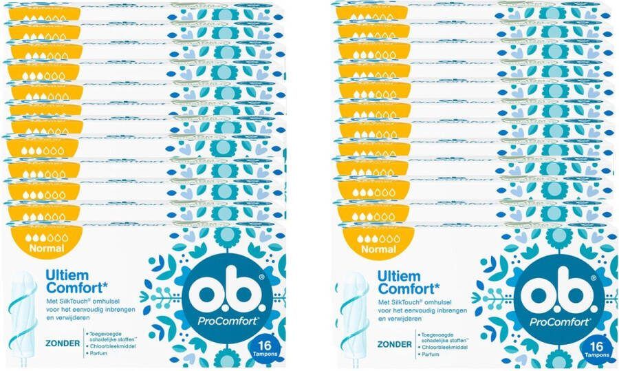 O.b. OB Tampons Procomfort Normaal 16 stuks Voordeelverpakking 24 stuks