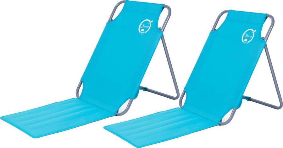 O'Beach Set van 2 opvouwbare strandstoelen 45 x 163 x 44 cm