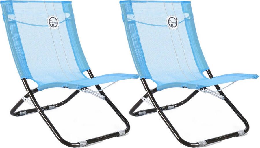 O'Beach Set van 2 opvouwbare strandstoelen 58 x 47 x 61 cm