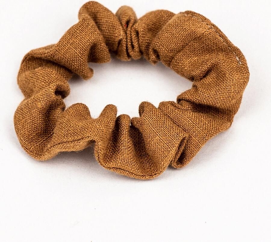 Obumi Linnen Scrunchie Cinnamon