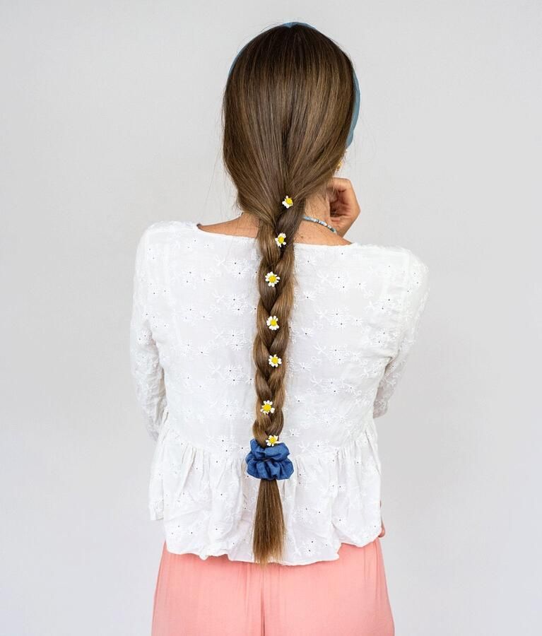 Obumi Linnen Scrunchie Ocean Blue