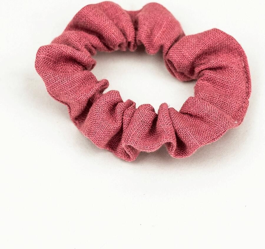 Obumi Linnen Scrunchie Strawberry Rosé