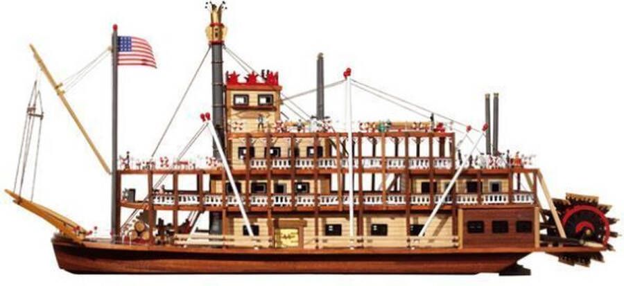 OcCre Houten modelbouw schip Mississippi Historisch Schip Houten Modelbouw schaal 1:80
