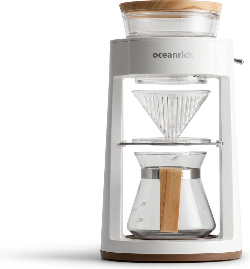 Oceanrich Auto Rotating Pour Over Koffiemaker- filterkoffie Wit
