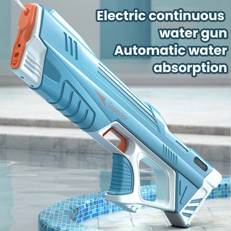 Oceans Blauwe automatische waterpistool Elektrische waterpistool Vult automatisch Hoge druk waterpistool Watergun Waterpistool Volledig automatisch