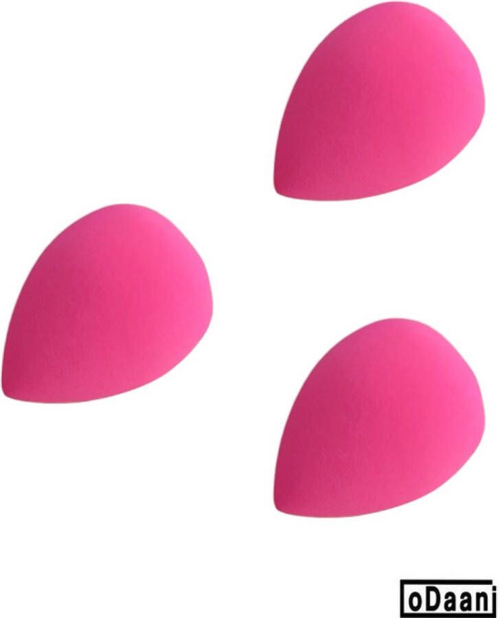 ODaani Make up spons Make up blender beauty blender 3 Stuks Zachte spons Roze