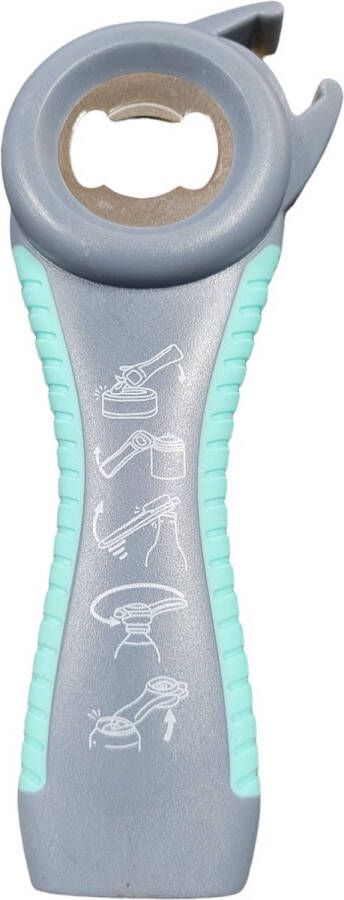 ODaani potopener jarkey dekselopener potopener antislip blikopener flesopener bieropener blauw
