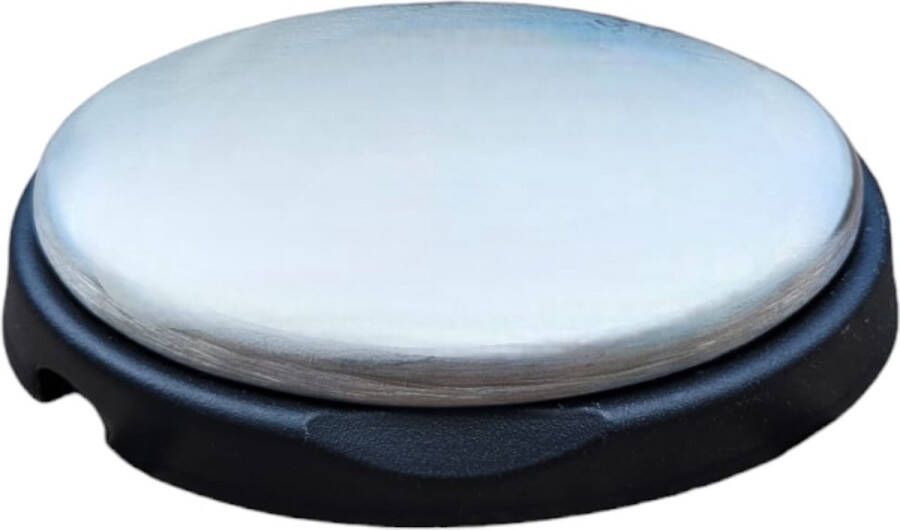 ODaani Staal zeep RVS roestvrijstalen zeep handzeep rvs zeep zeepsteen tegen nare geuren + zwarte houder groot 8 5 x 4 5 cm