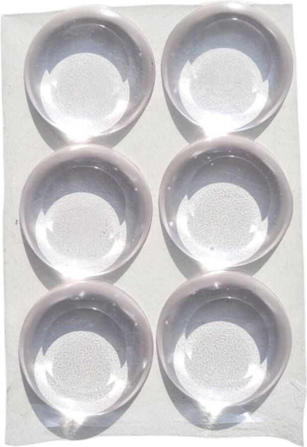 ODaani Stootrand muurbeschermer Ø5 cm x 1 hoog (let op GROOT formaat) deurbeschermer – deurbuffer zelfklevend deurbeschermers voor binnen deurklink beschermer transparant – 6 stuks