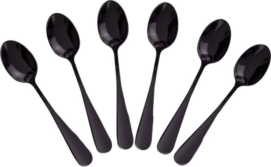 ODaani theelepels (Let op groot formaat) koffielepels sorbetlepels dessertlepels 6 stuks bestekset vaatwasserbestendig Eierlepeltjes