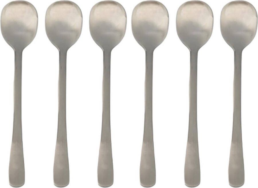 ODaani Theepels (klein formaat) RVS koffielepels dessertlepels 6 stuks bestekset vaatwasserbestendig Eierlepeltjes theelepels zilverkleurig licht mat oDaan