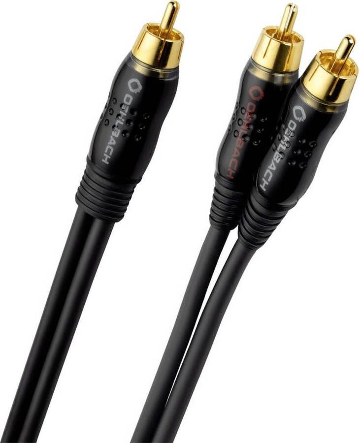 Oehlbach D1C23711 Cinch Audio Y-kabel [2x Cinch-stekker 1x Cinch-stekker] 12.50 m Antraciet