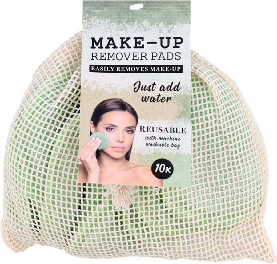 OEKO-TEX Make-up Remover Pads 10 stuks Herbruikbaar Inclusief waszakje Gezichtsreinigingsdoekjes