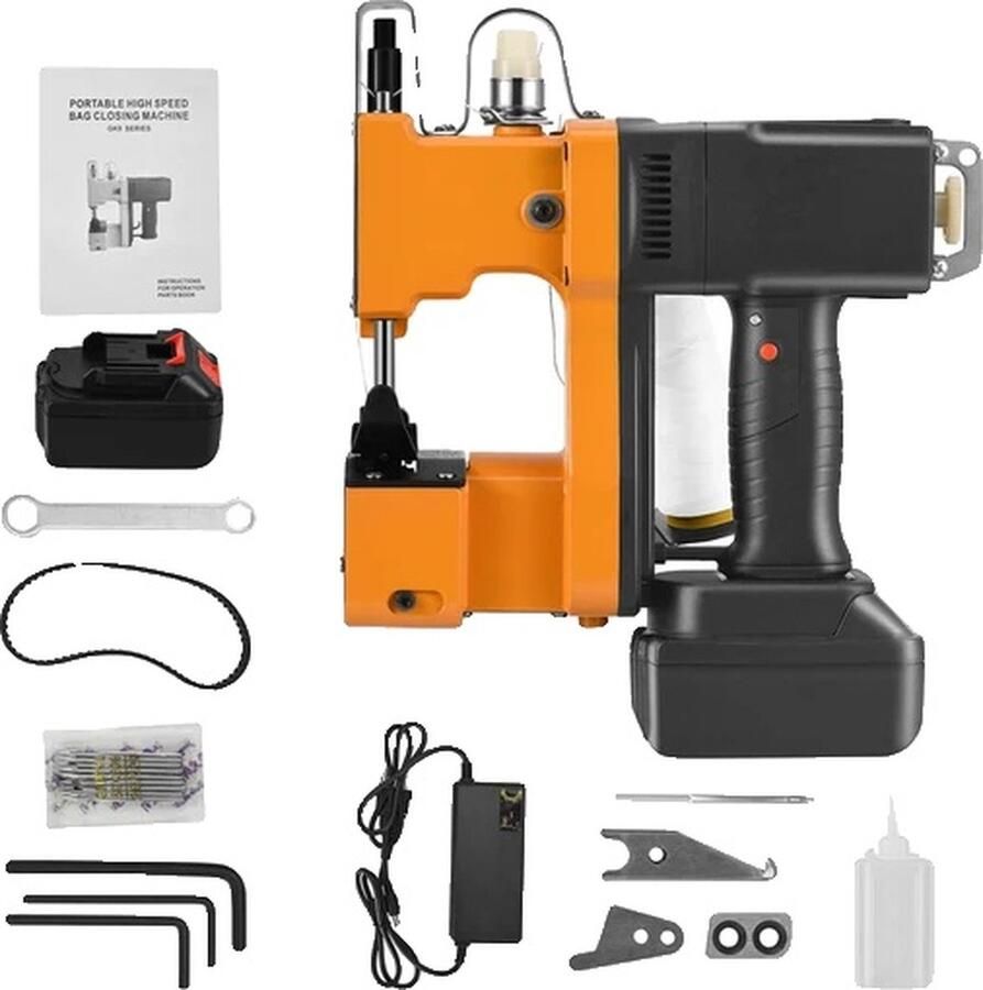 OEM Elektrische Naaimachine Draadloos Industriële Verpakking 2200mAh Batterij 220V EU-stekker