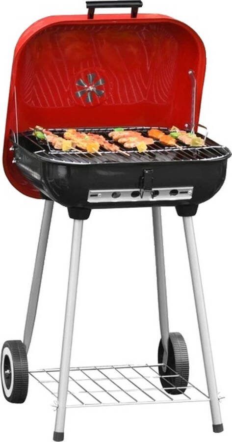 OEM Picknick Houtskoolbarbecue Wielen voor Draagbaarheid Plank voor Opslag 001