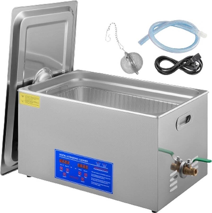 OEM Vevor Ultrasoon Reiniger Grijs 2L 50W Roestvrij staal