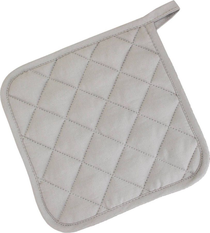 Oerhollands 10-delig SET Pannenlappen 20x20cm handige ophanglus grijs