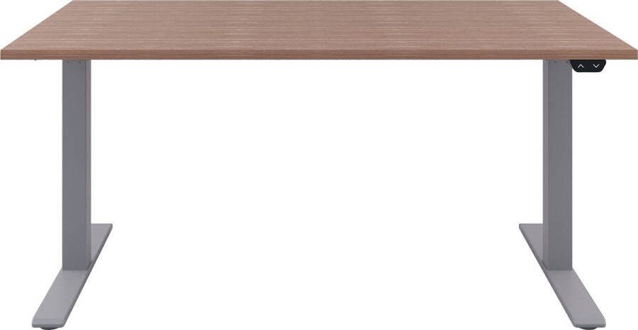 Offeco Zit sta bureau Zit sta bureau elektrisch Havanna bureaublad Aluminium onderstel 160 x 80 cm