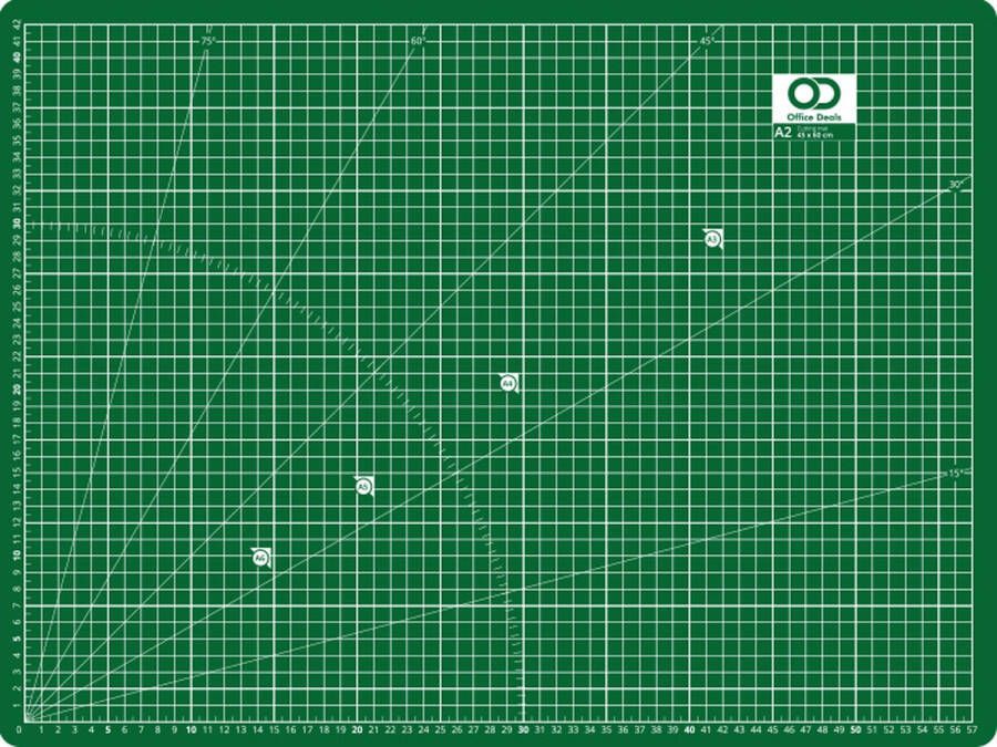 Office-Deals Snijmat A2 Groen 60x45 cm