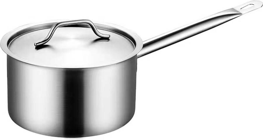 Office-Deals Steelpan met Deksel 6.0 liter RVS Sauspan