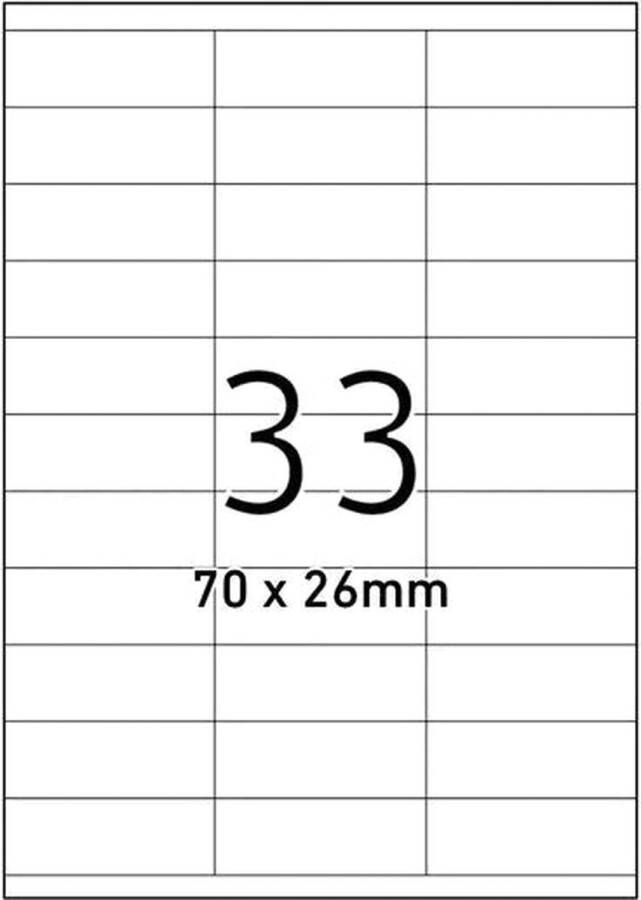 Office Etiket A4 70X26 33X