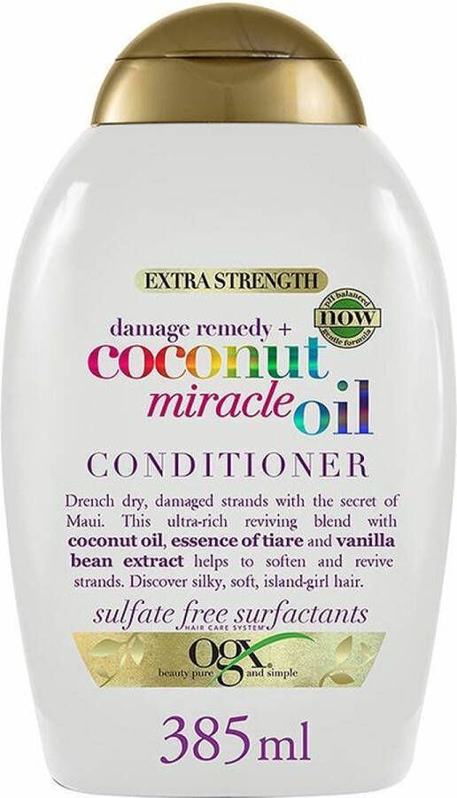 OGX Damage Remedy + Coconut Miracle Oil Conditioner voor droog en beschadigd haar 385ml