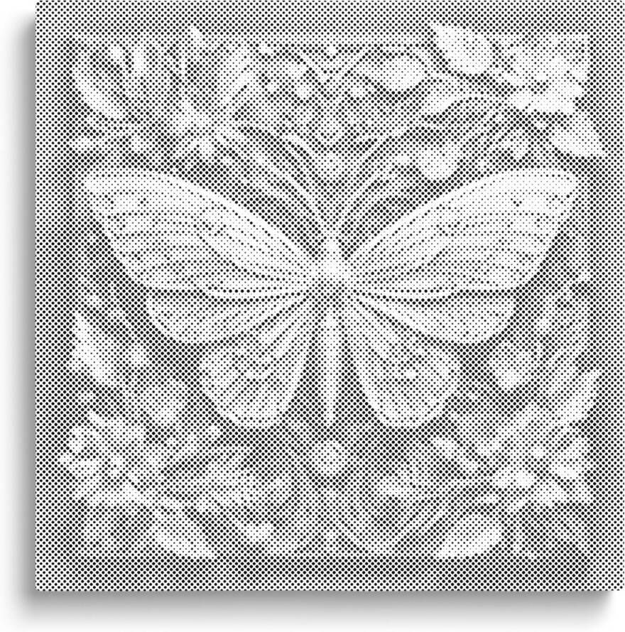 Oh My Dotz 3D vlinder Dot painting 80x80cm Op frame gespannen Diamond painting & Schilderen op nummer alternatief Stippelschilderij