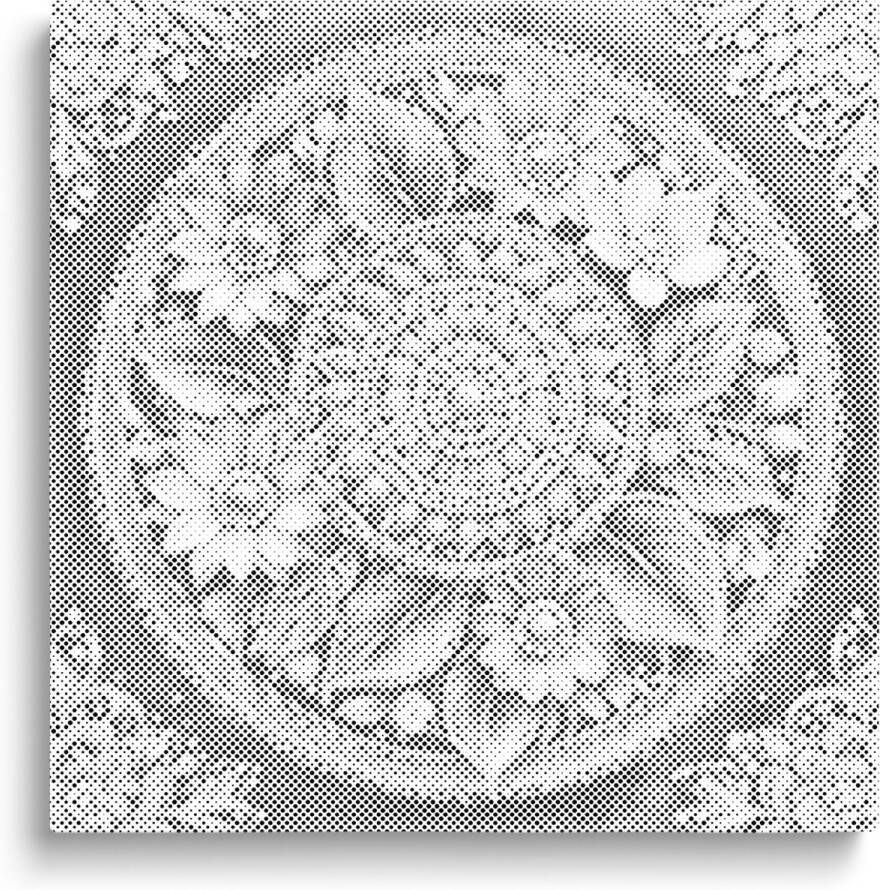 Oh My Dotz Bloemen mandala Dot painting 50x50cm Op frame gespannen Diamond painting & Schilderen op nummer alternatief Stippelschilderij