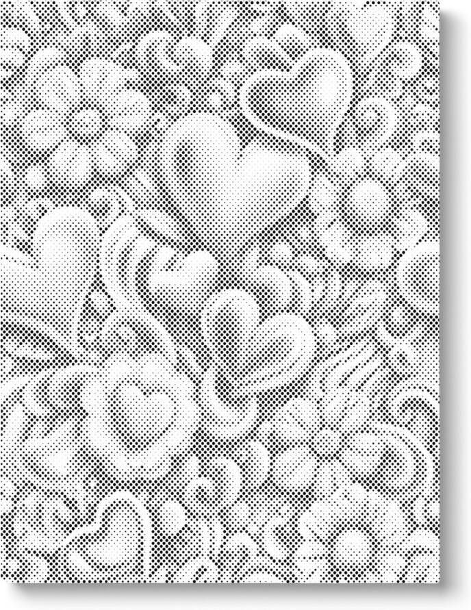 Oh My Dotz Hartjes & bloemen Dot painting 30x40cm Op frame gespannen Diamond painting & Schilderen op nummer alternatief Stippelschilderij