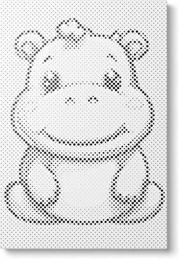 Oh My Dotz Nijlpaardje Dot painting 20x30cm Op frame gespannen Diamond painting & Schilderen op nummer alternatief Stippelschilderij