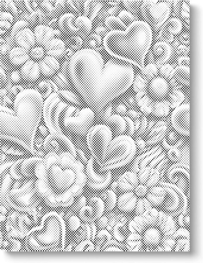 Oh My Dotz Hartjes & bloemen Dot painting 40x50cm (Meest gekozen) Op frame gespannen Diamond painting & Schilderen op nummer alternatief Stippelschilderij