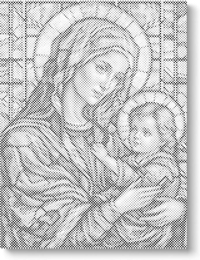 Oh My Dotz Maria Dot painting 40x50cm (Meest gekozen) Op frame gespannen Diamond painting & Schilderen op nummer alternatief Stippelschilderij