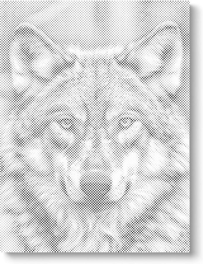 Oh My Dotz Wolf Dot painting 80x100cm Op frame gespannen Diamond painting & Schilderen op nummer alternatief Stippelschilderij