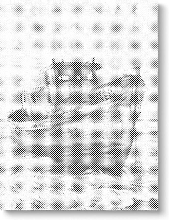 Oh My Dotz Oude boot Dot painting 60x80cm (Beste resultaat) Op frame gespannen Diamond painting & Schilderen op nummer alternatief Stippelschilderij