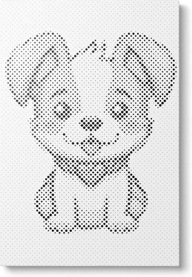 Oh My Dotz Puppy Dot painting 20x30cm Op frame gespannen Diamond painting & Schilderen op nummer alternatief Stippelschilderij