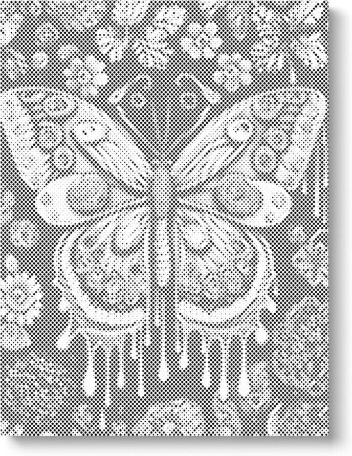 Oh My Dotz Sierlijke vlinder Dot painting 60x80cm (Beste resultaat) Op frame gespannen Diamond painting & Schilderen op nummer alternatief Stippelschilderij