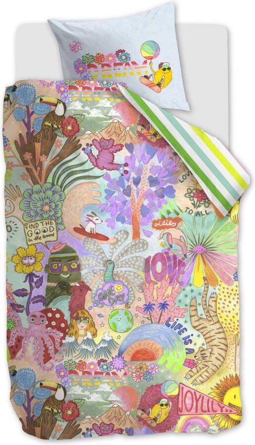 Oilily Doodle Summer Dekbedovertrek Eenpersoons 100 x 135 cm Multi