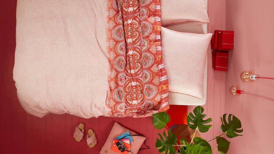 Slaaptextiel nl Oilily Paisley Dekbedovertrek Lits-jumeaux (240x200 220 Cm + 2 Slopen) Katoen Satijn Pink
