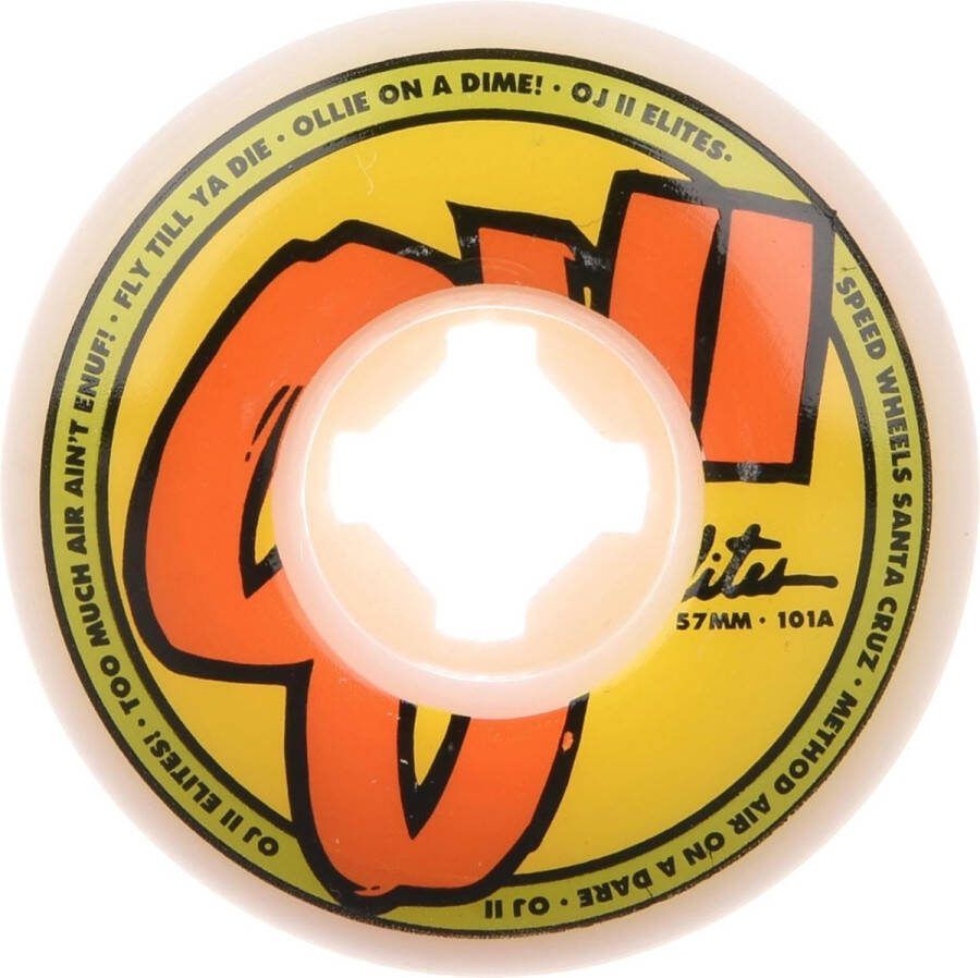 OJ Wheels 52mm Elites EZ Edge 101a skateboardwielen white