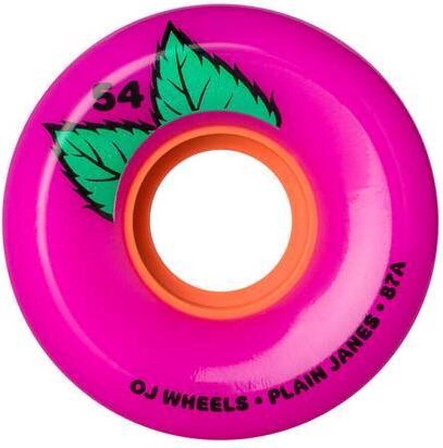 OJ Wheels 54mm Plain Jane Keyframe 87a skateboardwielen pink