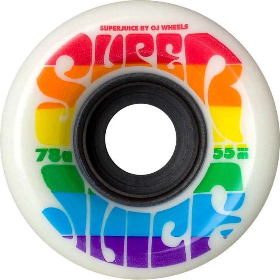 OJ Wheels 55mm Mini Super Juice 78a skateboardwielen rainbow