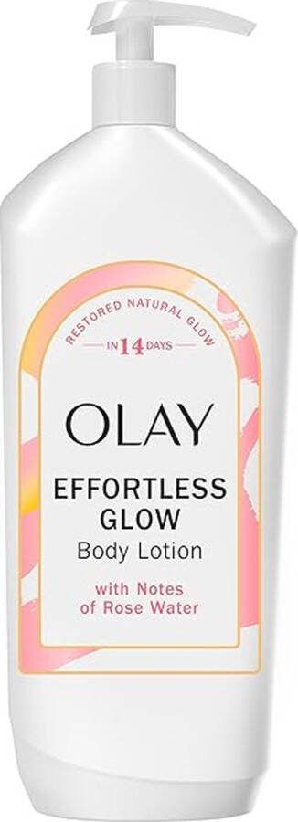 Olay Effortless Glow Hydrating Body Lotion voor Vrouwen Herstelt de Natuurlijke Glans van de Huid Onmiddellijk Absorberend Rozenwater 532 ml