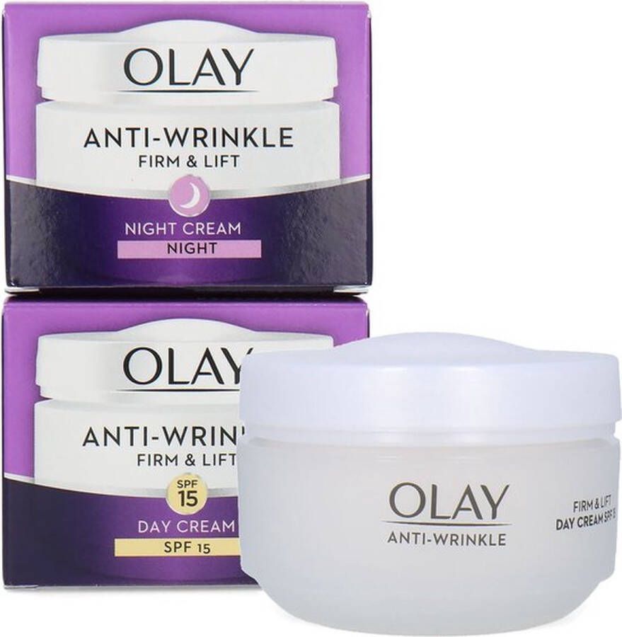 Olay Firm & Lift Anti-Wrinkle Daycream + Nightcream 2 x 50 ml