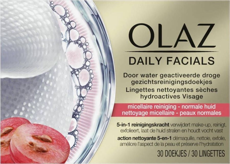 Olay Olaz Daily Facials Gezichtsreinigingsdoekjes Normale huid 30 Stuks