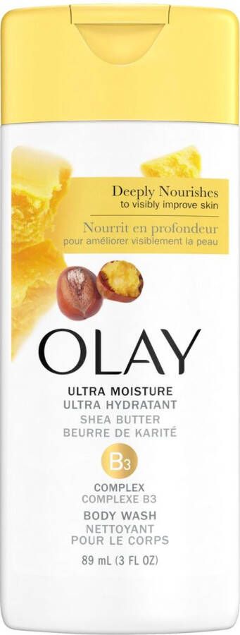 Olay Ultra Moisture Body Wash with Shea Butter Vitamine B3 Hydrateert het om oppervlakte Huidcellen 89ml