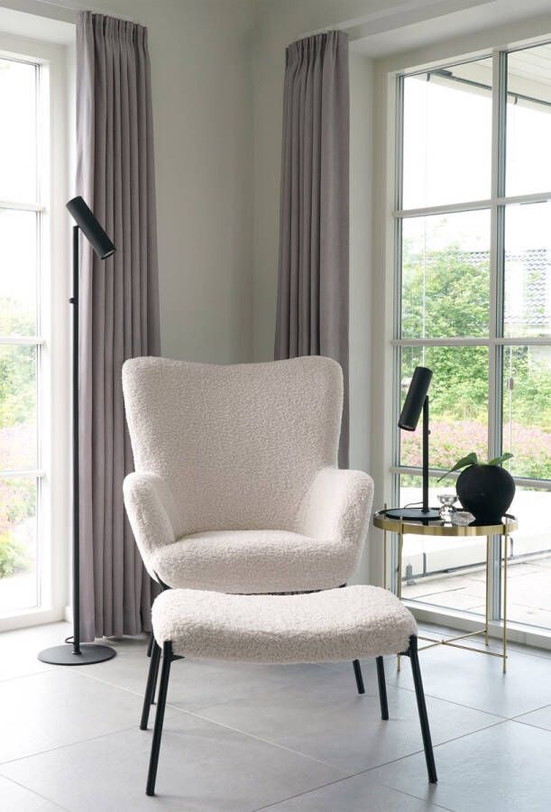 House Nordic Glasgow fauteuil Imitatie lamsvel wit.