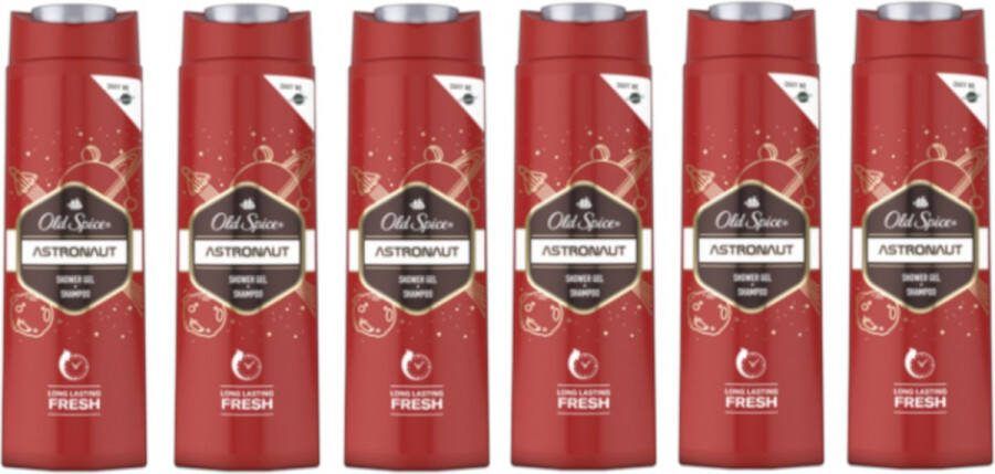 Old Spice Astronaut SIX pack 400 ML douchegel body hair face (3 in 1)