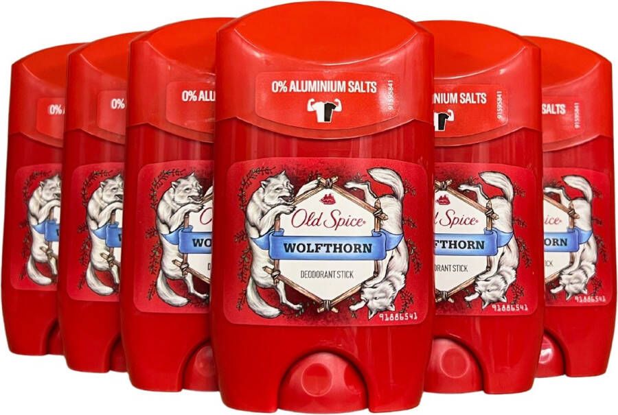 Old Spice Deo Stick Wolfthorn Deodorant 6x 50 ml Voordeelverpakking