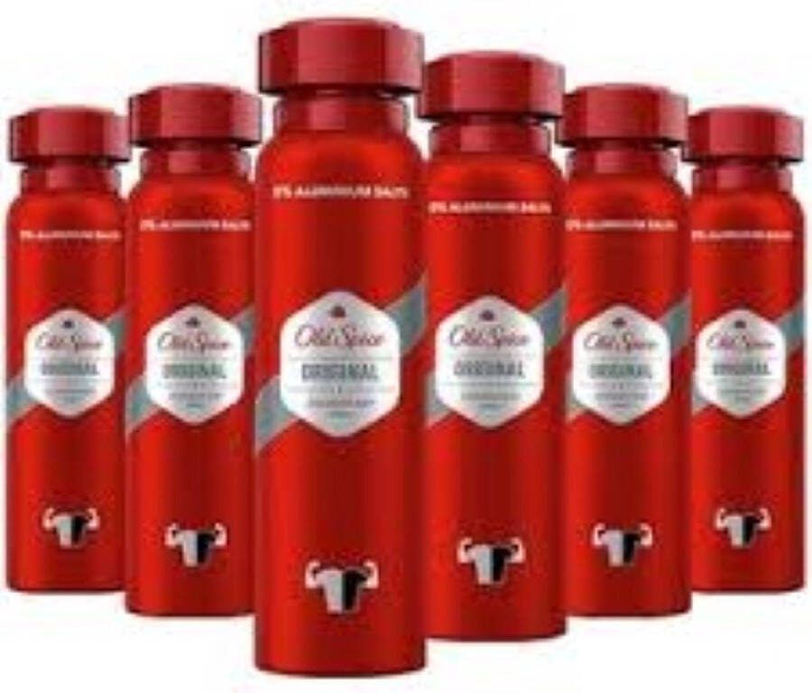 Old Spice Deodorant Body Spray Original Voordeelverpakking 6x150ml
